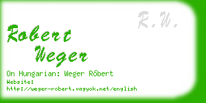 robert weger business card